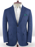 Caccioppoli Dapper Dandy Parbo Blue Wool Jacket - StudioSuits