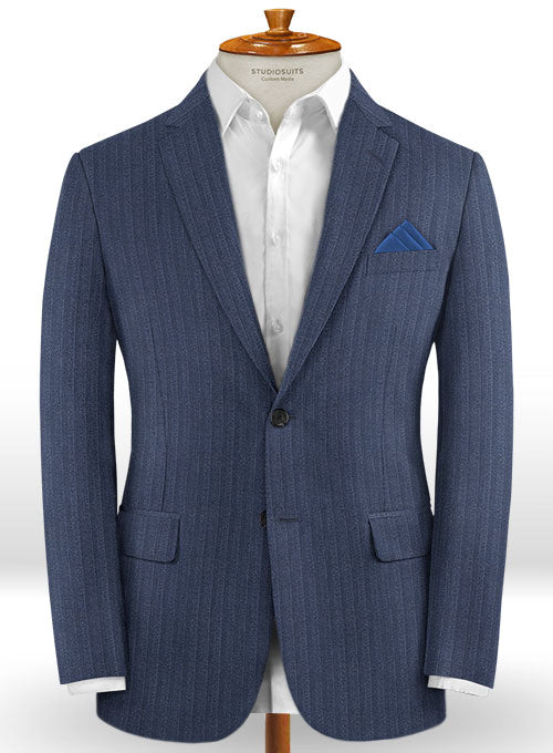 Caccioppoli Dapper Dandy Rienza Blue Wool Suit - StudioSuits