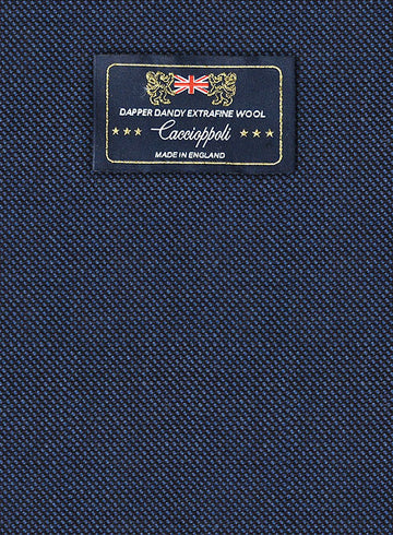 Caccioppoli Dapper Dandy Rupana Birdseye Blue Wool Jacket - StudioSuits