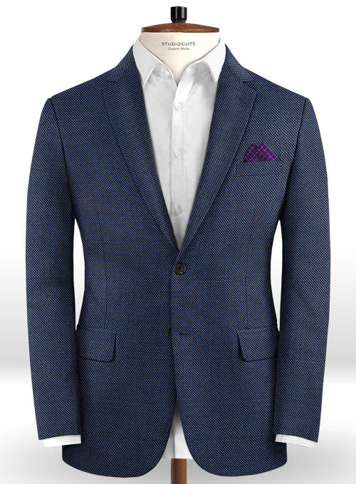 Caccioppoli Dapper Dandy Rupana Birdseye Blue Wool Suit - StudioSuits