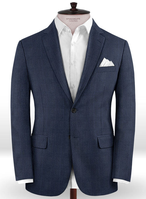 Caccioppoli Dapper Dandy Sisi Blue Wool Suit - StudioSuits