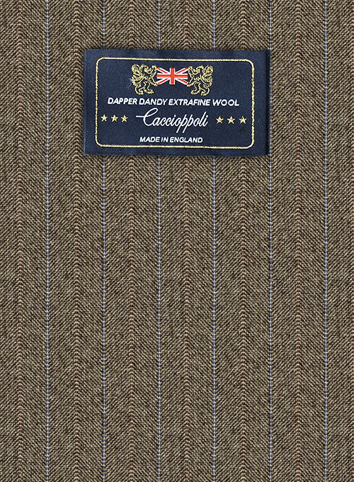 Caccioppoli Dapper Dandy Tafa Brown Wool Suit - StudioSuits