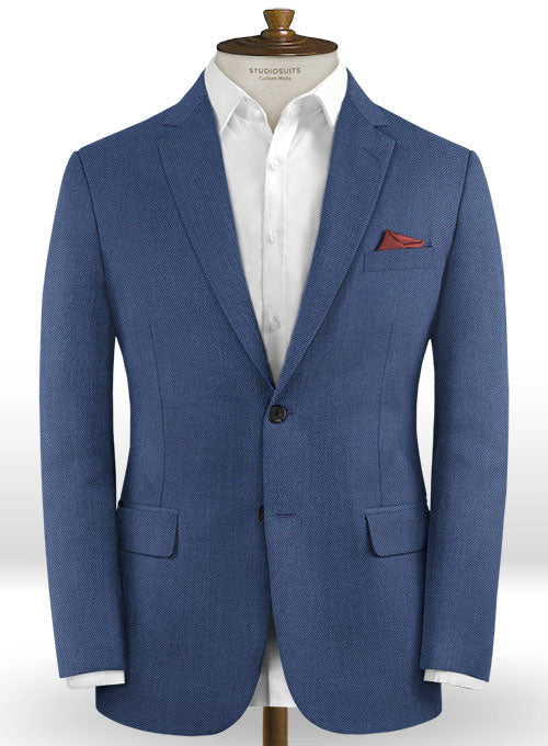 Caccioppoli Dapper Dandy Tavino Persian Blue Wool Jacket - StudioSuits