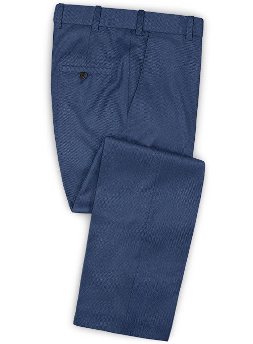 Caccioppoli Dapper Dandy Tavino Persian Blue Wool Pants - StudioSuits