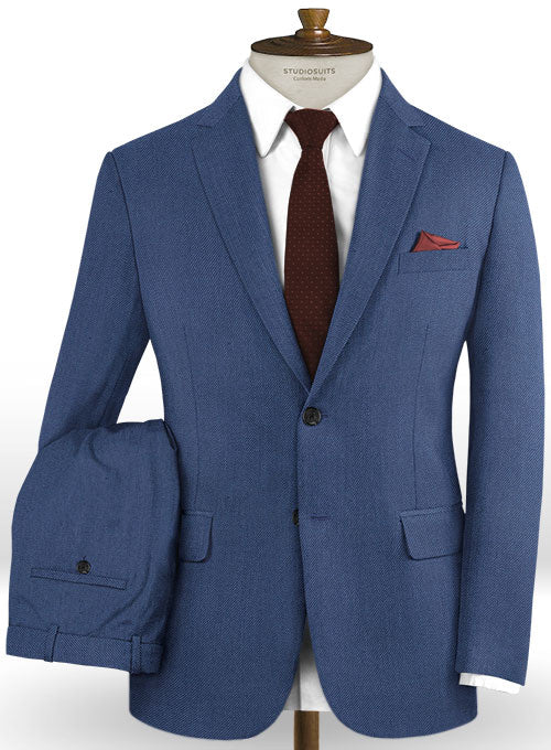 Caccioppoli Dapper Dandy Tavino Persian Blue Wool Suit - StudioSuits