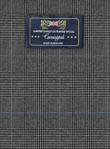 Caccioppoli Dapper Dandy Varto Glen Gray Wool Jacket - StudioSuits
