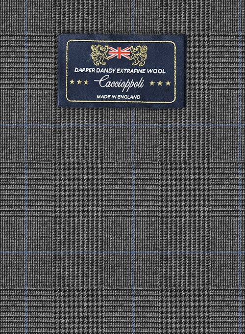 Caccioppoli Dapper Dandy Varto Glen Gray Wool Jacket - StudioSuits