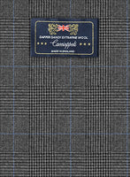 Caccioppoli Dapper Dandy Varto Glen Gray Wool Jacket - StudioSuits