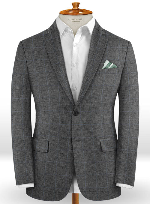 Caccioppoli Dapper Dandy Varto Glen Gray Wool Suit - StudioSuits