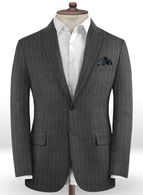 Caccioppoli Dapper Dandy Vigi Dark Gray Wool Suit - StudioSuits