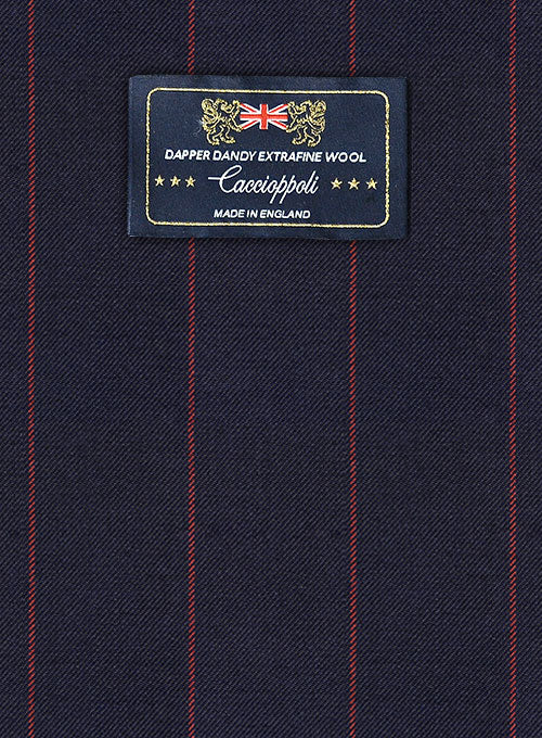 Caccioppoli Dapper Dandy Yanti Dark Blue Wool Jacket - StudioSuits