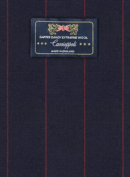 Caccioppoli Dapper Dandy Yanti Dark Blue Wool Suit - StudioSuits