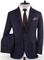 Caccioppoli Dapper Dandy Yanti Dark Blue Wool Suit - StudioSuits