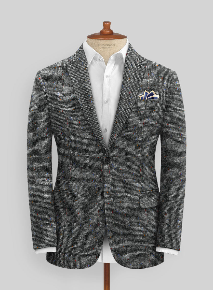 Caccioppoli Donegal Gray Tweed Jacket - StudioSuits