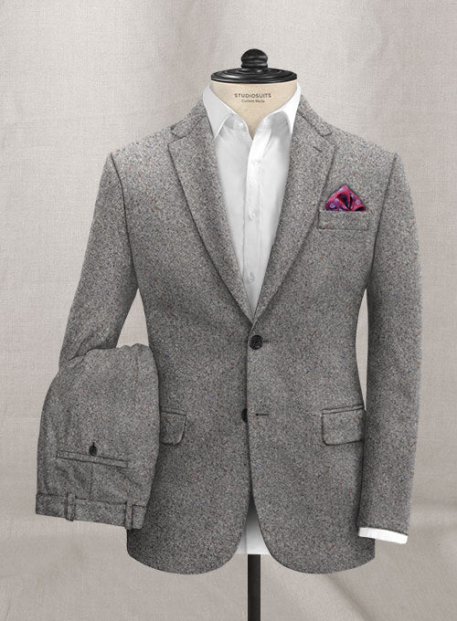 Caccioppoli Donegal Light Gray Tweed Suit – StudioSuits