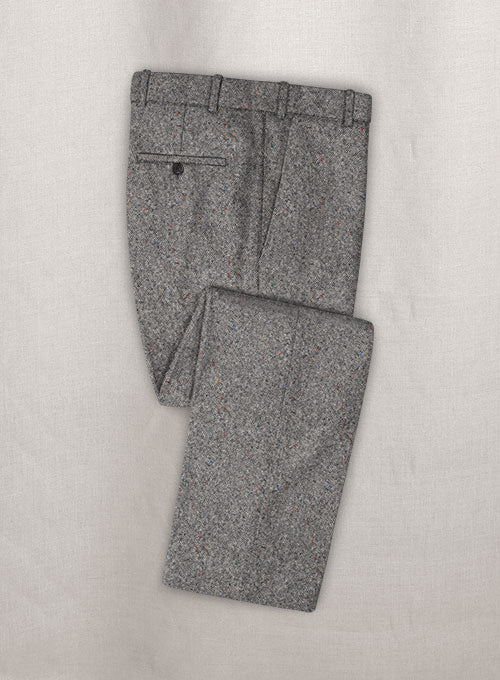 Caccioppoli Donegal Light Gray Tweed Suit - StudioSuits