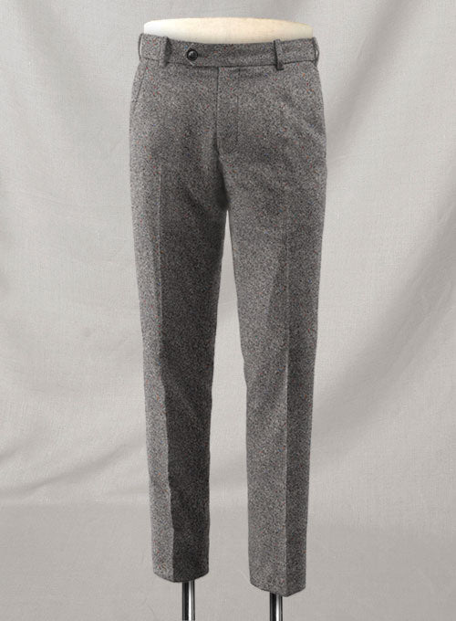 Caccioppoli Donegal Light Gray Tweed Pants - StudioSuits