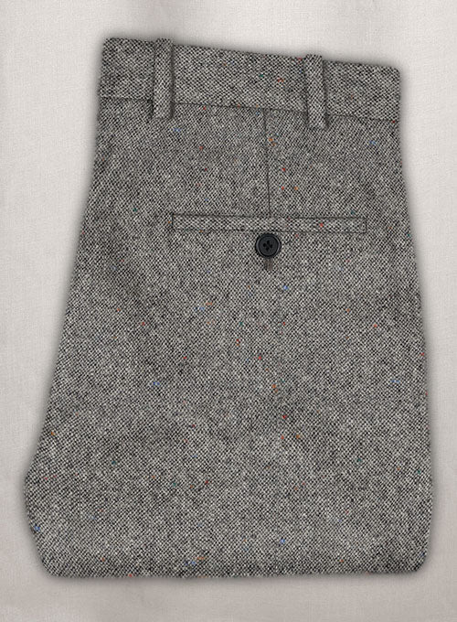 Caccioppoli Donegal Light Gray Tweed Pants - StudioSuits