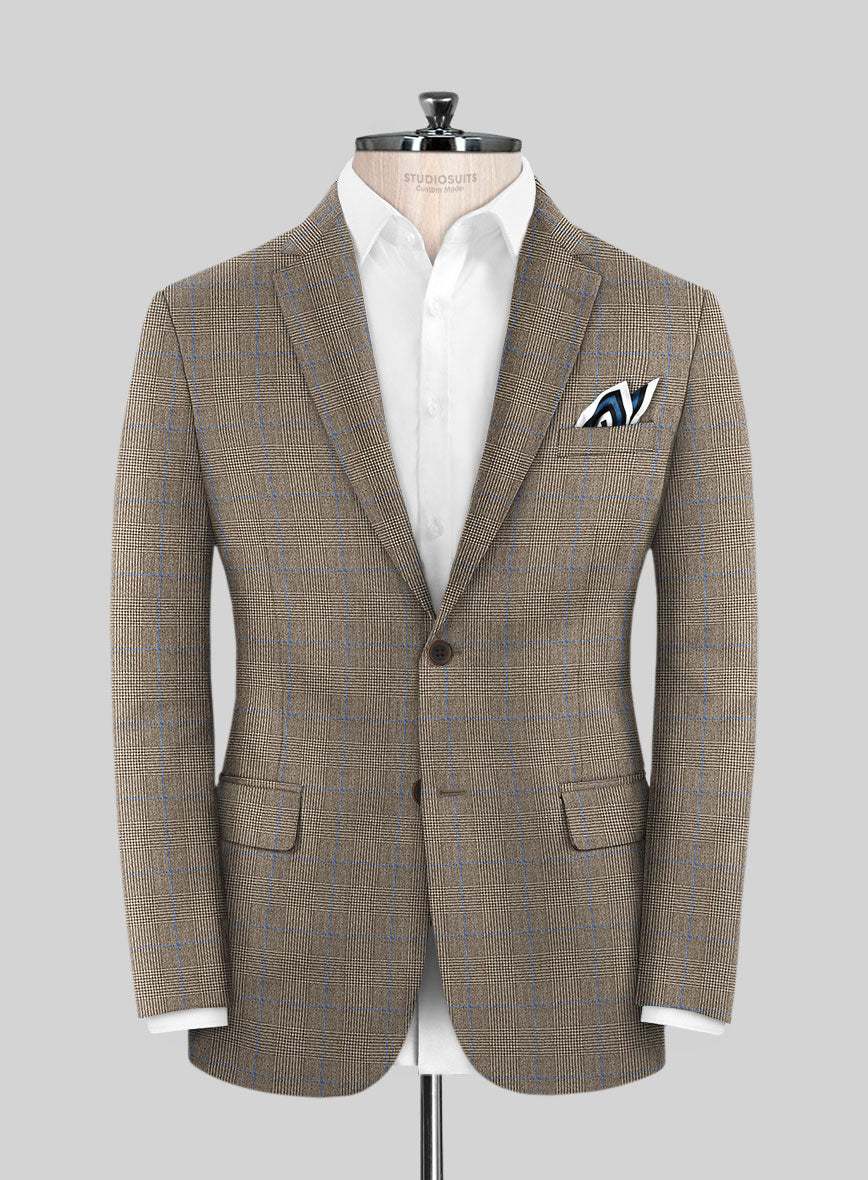 Caccioppoli Erlo Brown Wool Jacket - StudioSuits