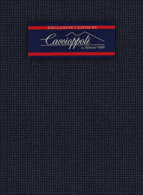Caccioppoli Fresco Wool Blue Dimati Suit - StudioSuits