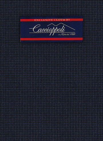 Caccioppoli Fresco Wool Blue Dimati Suit - StudioSuits