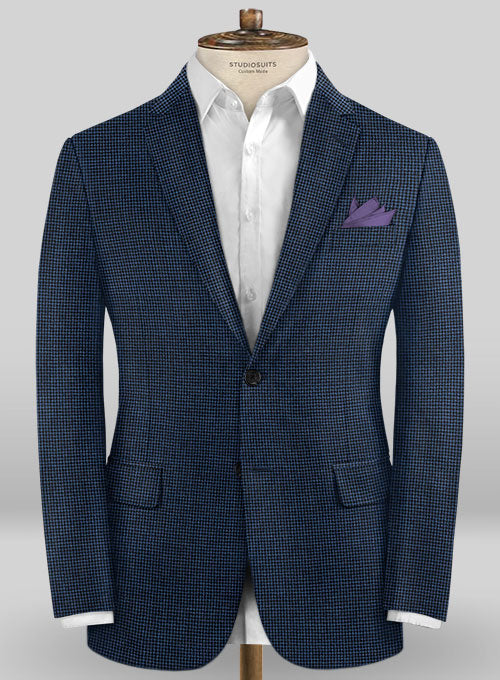 Caccioppoli Fresco Wool Blue Feorra Jacket - StudioSuits