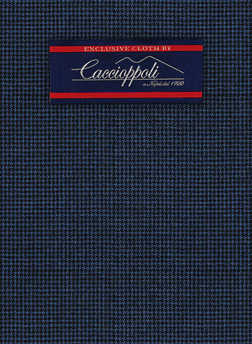 Caccioppoli Fresco Wool Blue Feorra Jacket - StudioSuits