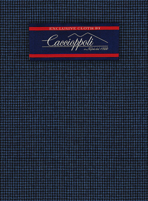 Caccioppoli Fresco Wool Blue Feorra Jacket - StudioSuits