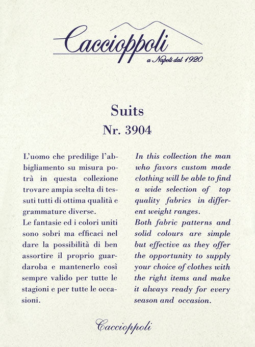 Caccioppoli Fresco Wool Blue Feorra Pants - StudioSuits