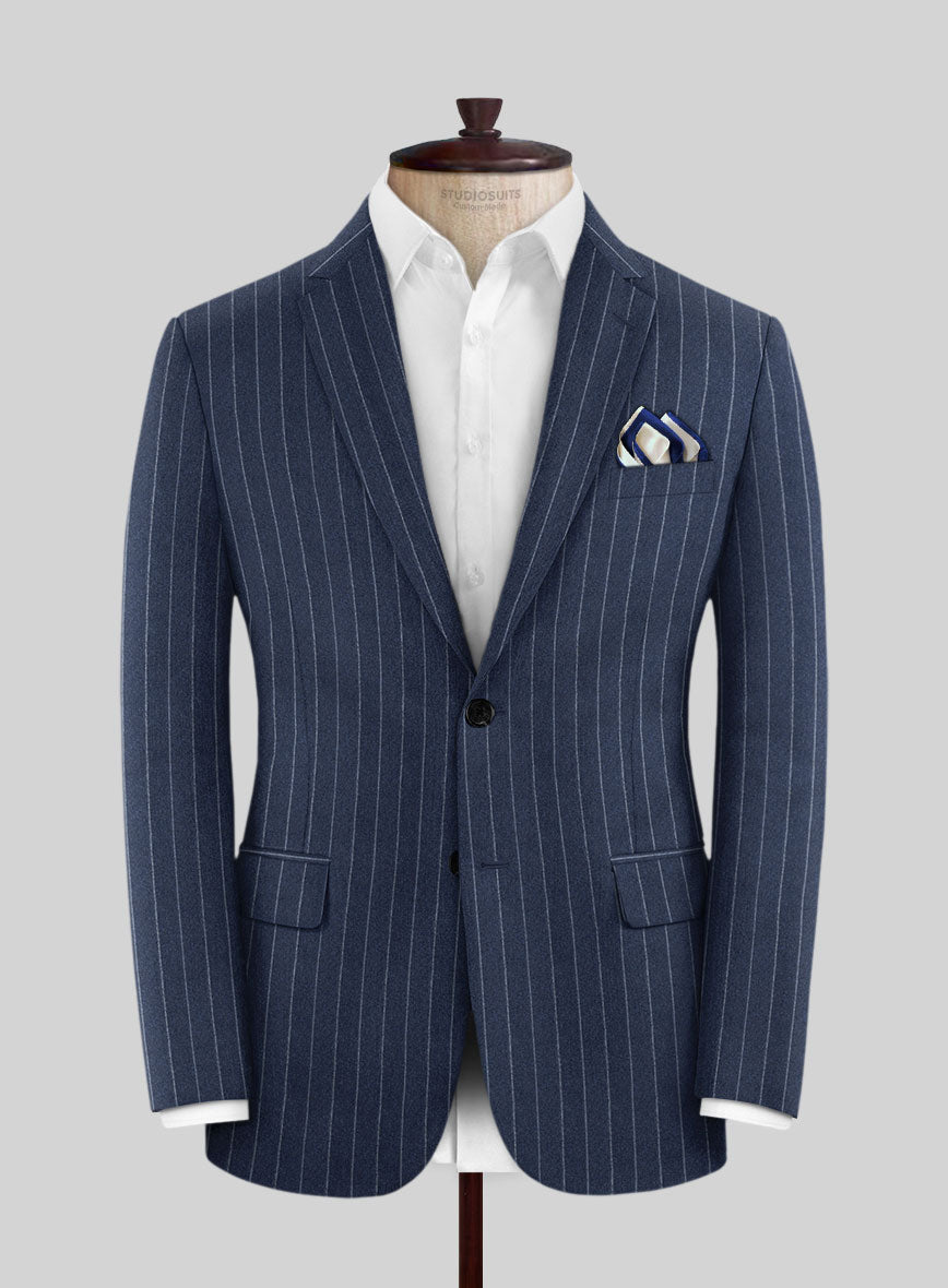 Caccioppoli Genio Blue Wool Suit - StudioSuits