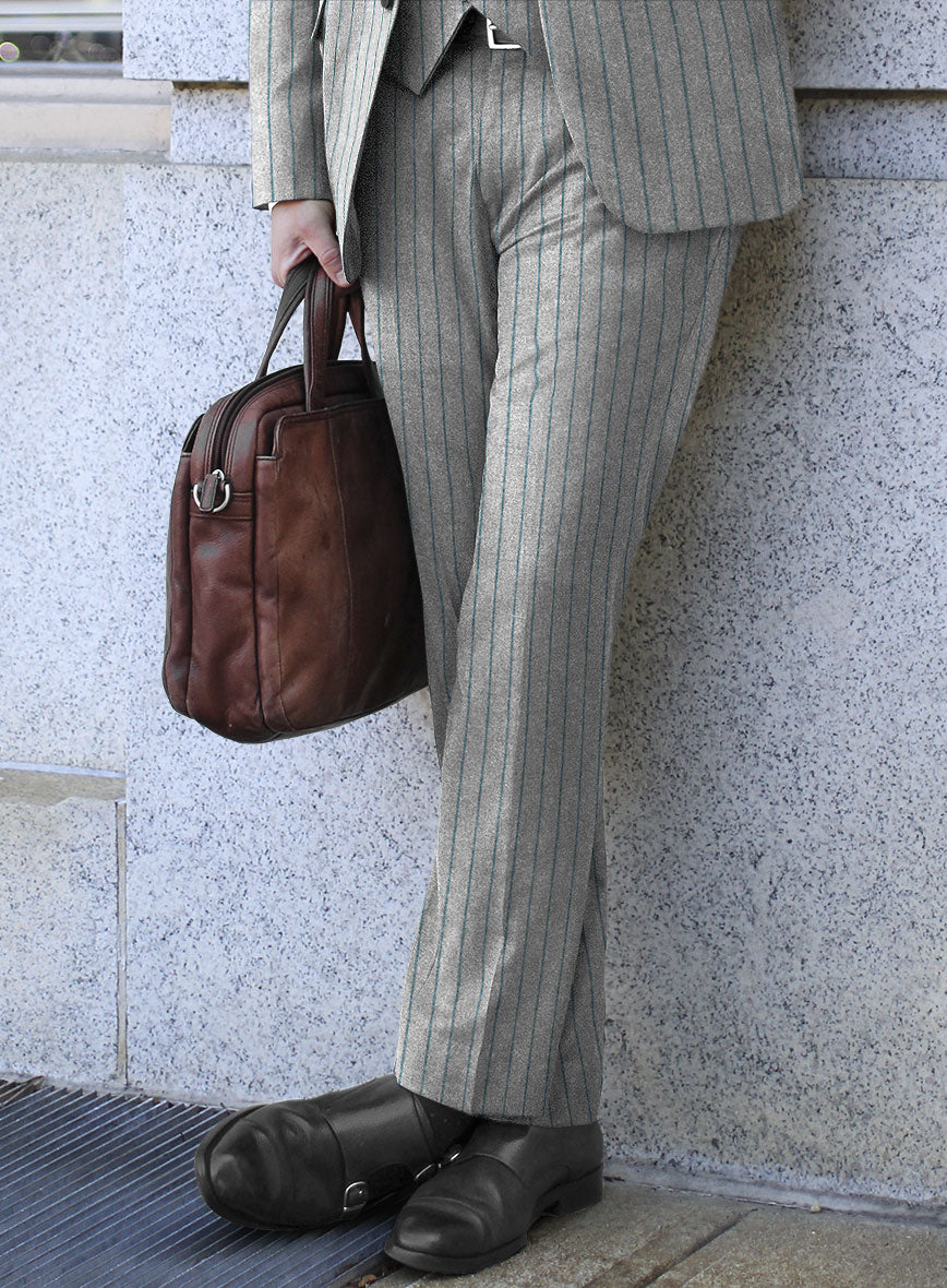 Caccioppoli Jimena Gray Wool Pants - StudioSuits