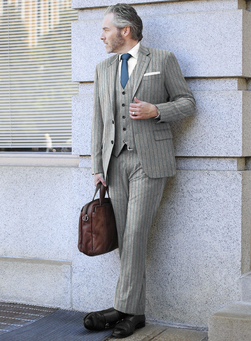 Caccioppoli Jimena Gray Wool Suit - StudioSuits