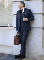 Caccioppoli Lavide Glen Blue Wool Suit - StudioSuits