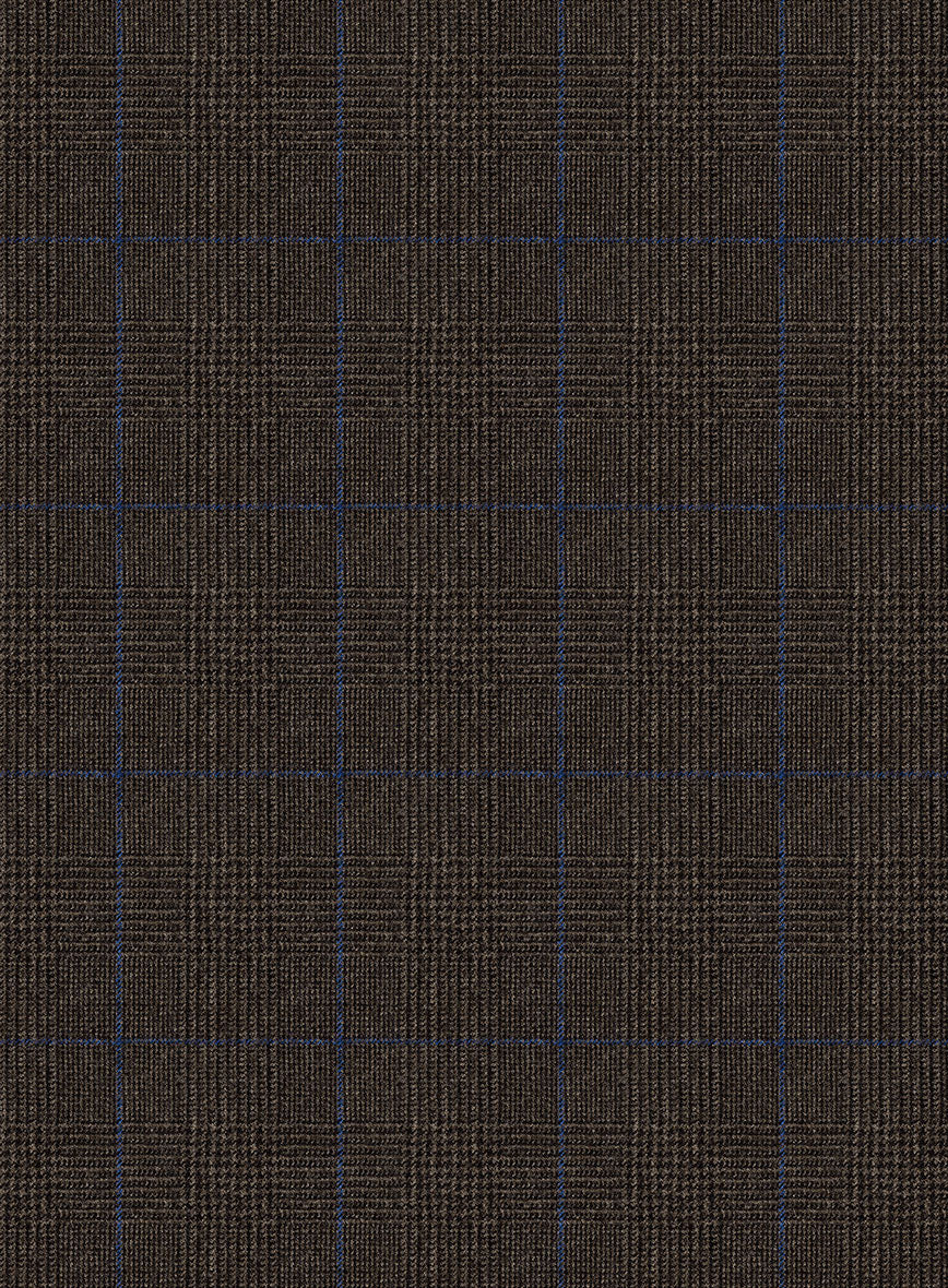 Caccioppoli Lenana Glen Brown Wool Jacket - StudioSuits