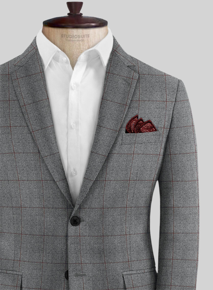Caccioppoli Milaci Glen Gray Wool Jacket - StudioSuits