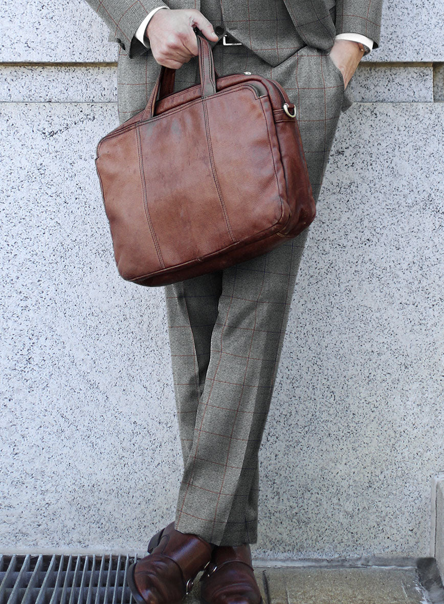 Caccioppoli Milaci Glen Gray Wool Pants - StudioSuits