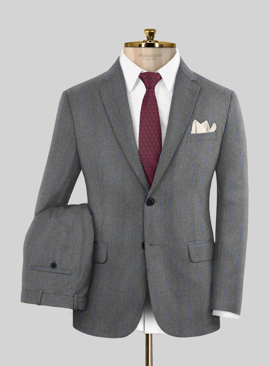 Caccioppoli Nevro Gray Wool Suit - StudioSuits