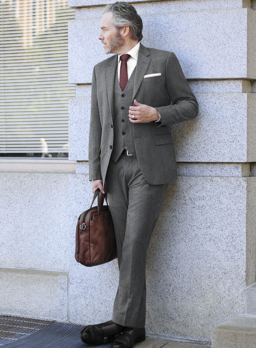 Caccioppoli Nevro Gray Wool Suit - StudioSuits