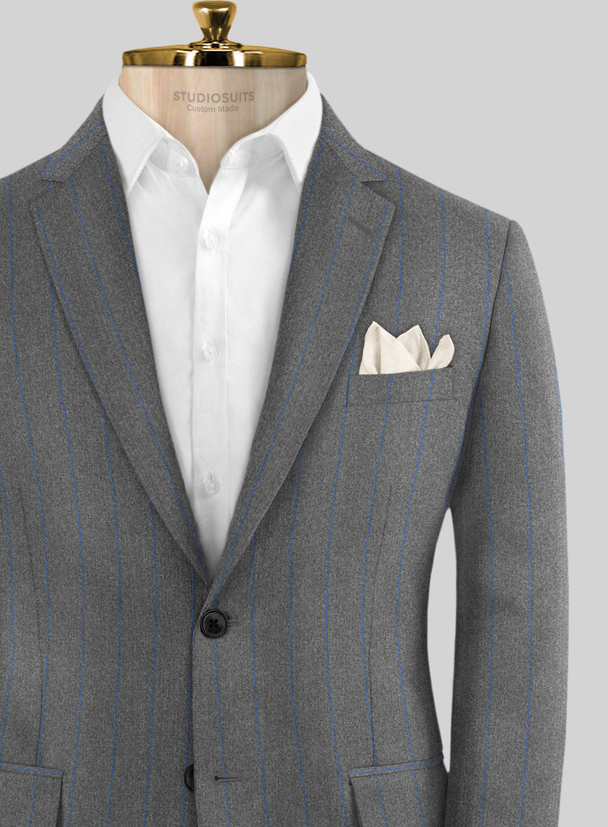 Caccioppoli Nevro Gray Wool Suit - StudioSuits