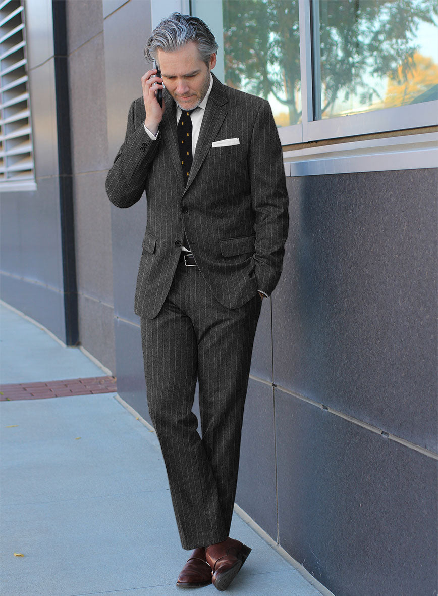 Caccioppoli Oenli Dark Gray Wool Suit - StudioSuits