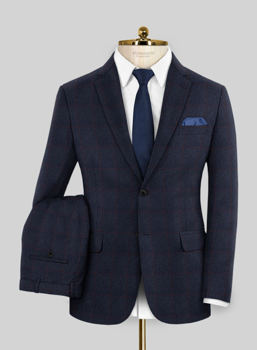 Caccioppoli Rorati Navy Blue Wool Suit - StudioSuits
