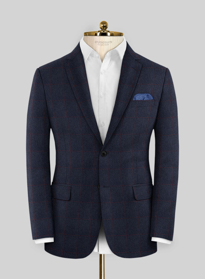 Caccioppoli Rorati Navy Blue Wool Suit - StudioSuits