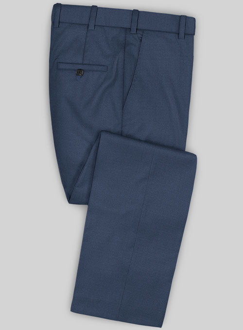 Caccioppoli Sun Dream Amango Flat Blue Wool Silk Suit - StudioSuits