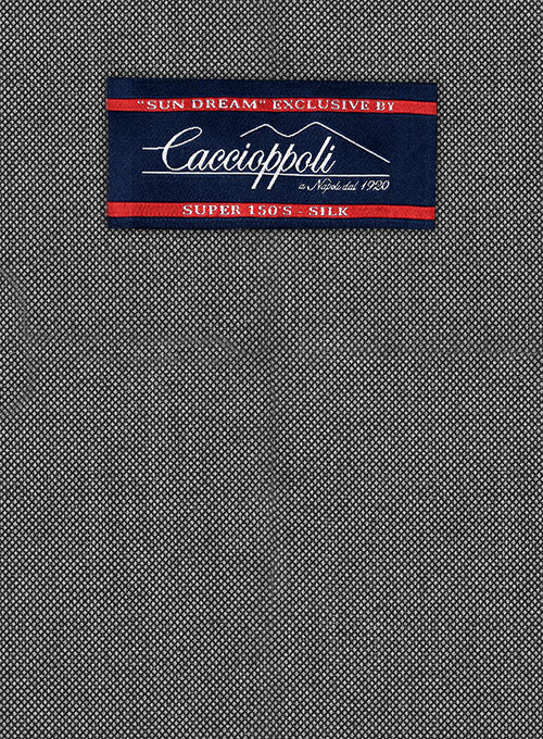 Caccioppoli Sun Dream Cilia Gray Wool Silk Jacket - StudioSuits