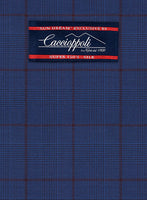 Caccioppoli Sun Dream Garlo Blue Wool Silk Jacket - StudioSuits