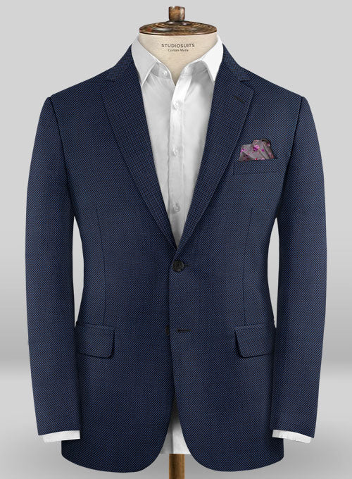 Caccioppoli Sun Dream Loggi Blue Wool Silk Jacket - StudioSuits