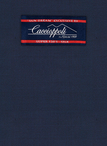 Caccioppoli Sun Dream Loggi Blue Wool Silk Jacket - StudioSuits