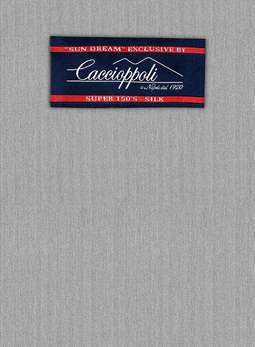 Caccioppoli Sun Dream Lotta Gray Wool Silk Pants - StudioSuits
