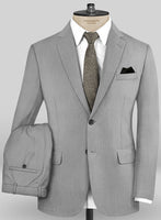 Caccioppoli Sun Dream Lotta Gray Wool Silk Suit - StudioSuits