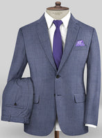 Caccioppoli Sun Dream Odri Blue Wool Silk Suit - StudioSuits